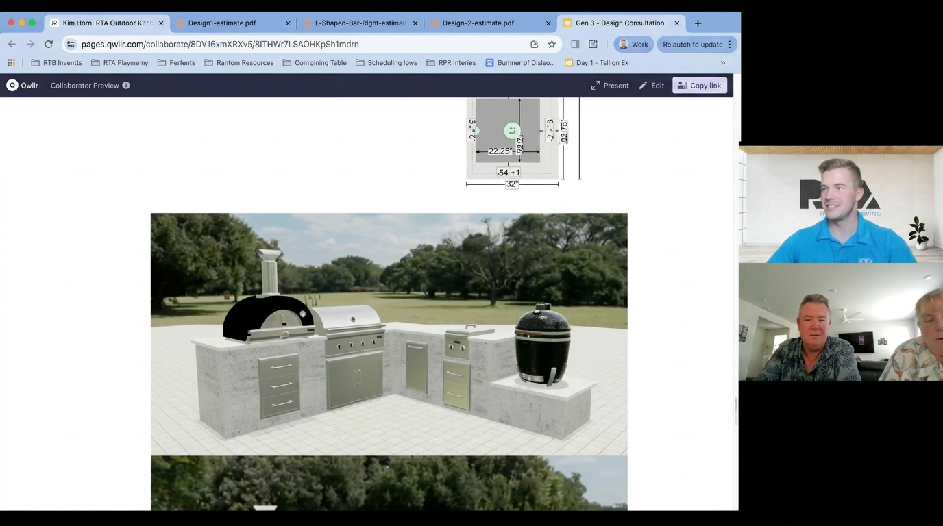 Live design consultation video call